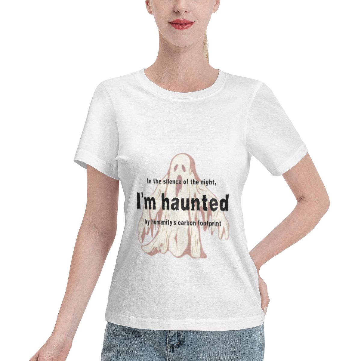 Sustainable Living Design - Camiseta feminina com design divertido e
