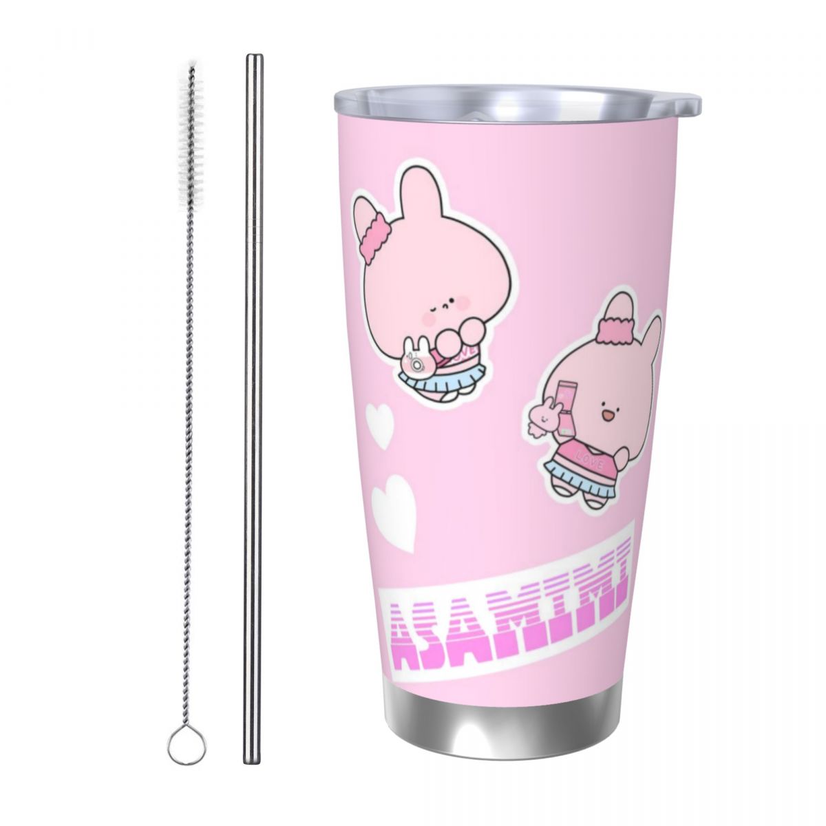 Stainless Steel Straw - Caneca Térmica de Aço Inoxidável Asamimichaan