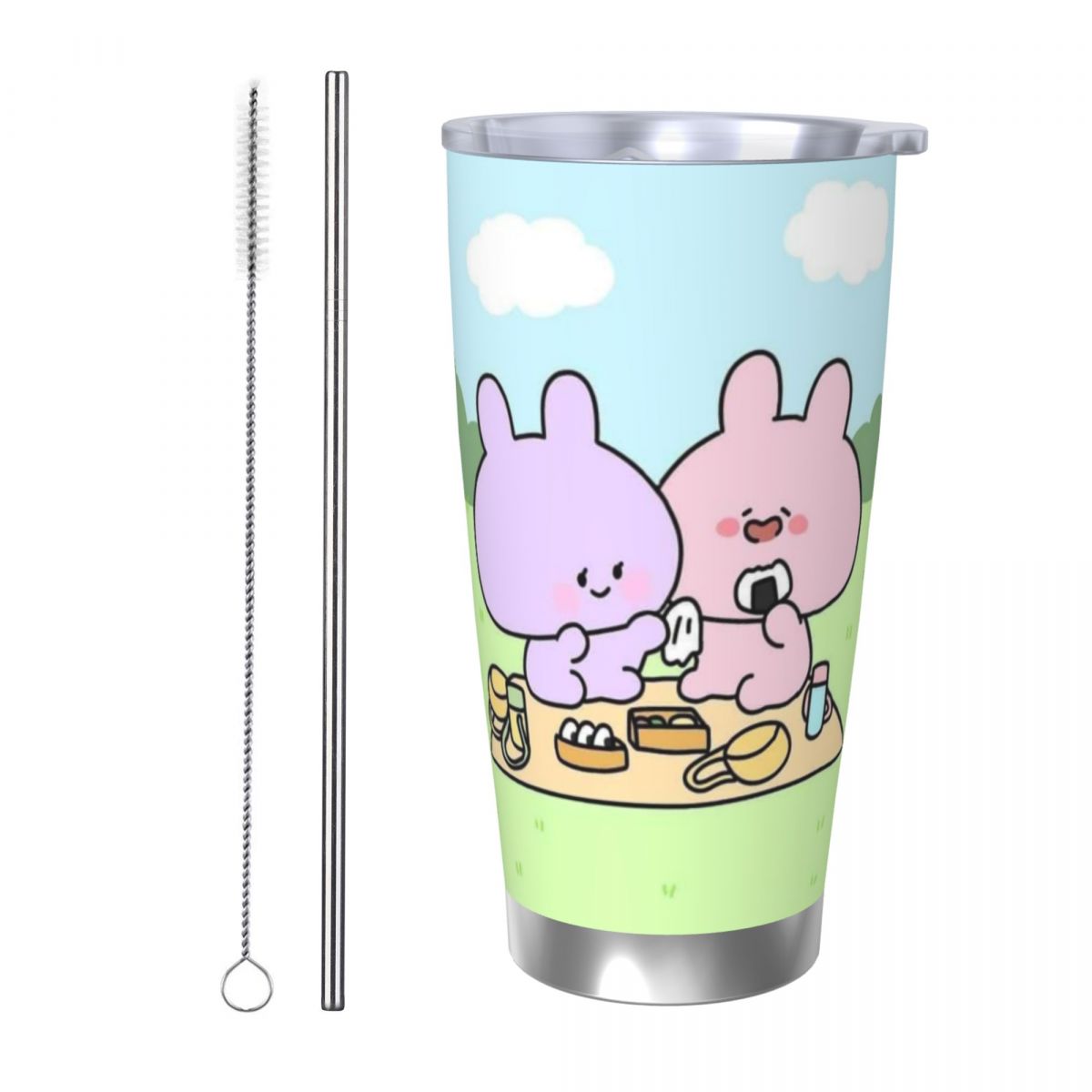 Stainless Steel Straw - Caneca Térmica de Aço Inoxidável Asamimichaan